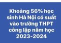 Khoảng 56% học sinh Hà Nội có suất vào trường THPT công lập 2023 – 2024
